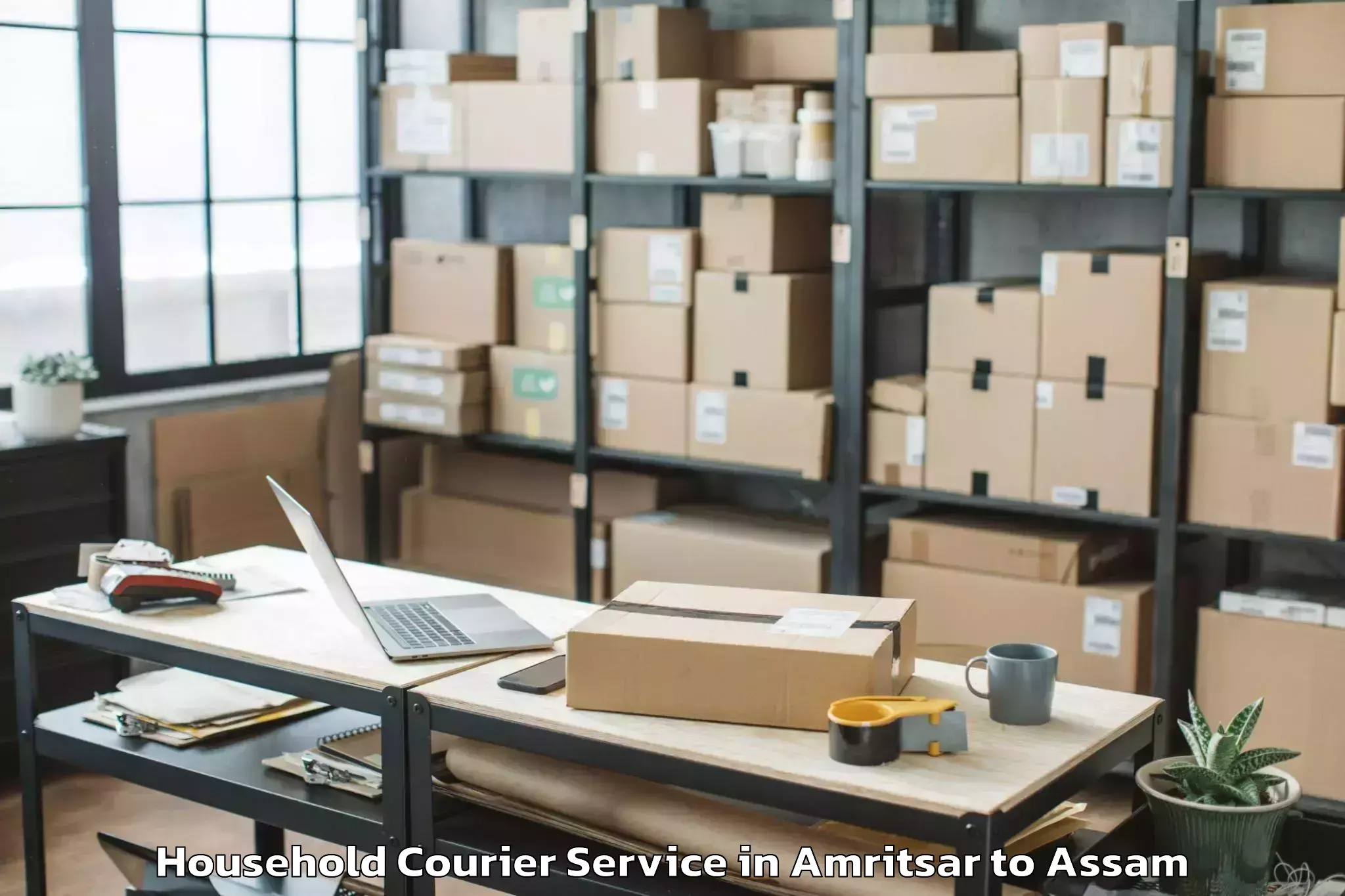 Professional Amritsar to Kaliabor Household Courier